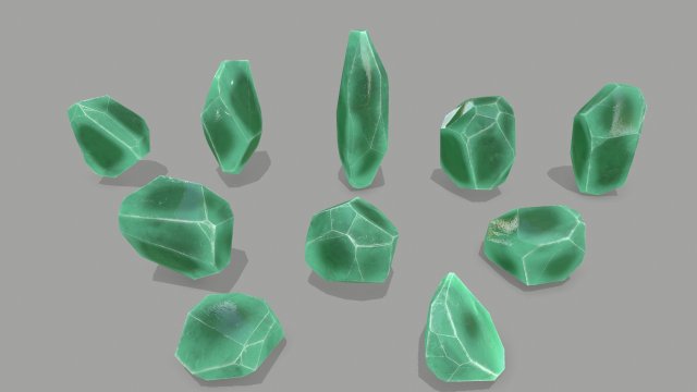Crystal set Model 3D .c4d .max .obj .3ds .fbx .stl .blend 