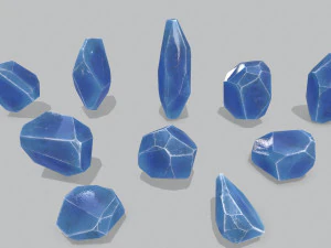 크리스탈 세트 3D 모델