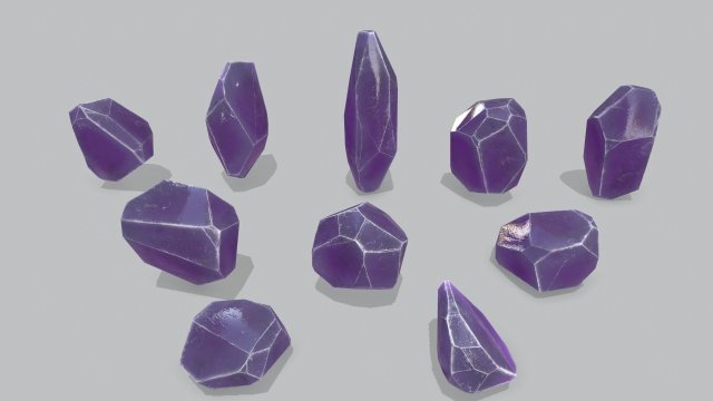 Crystal set 3D Model .c4d .max .obj .3ds .fbx .stl .blend 