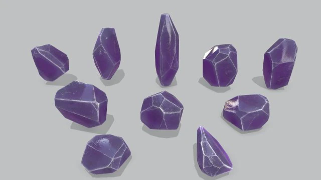 Crystal set 3D Model .c4d .max .obj .3ds .fbx .stl .blend 