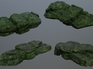Mossy rocks 3D Model