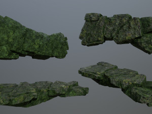 Mossy rocks 3D Model