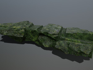 Mossy rocks 3D Model