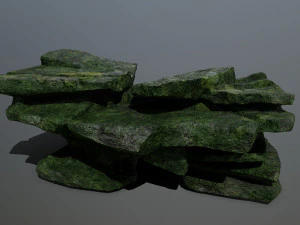 Mossy rocks 3D Model