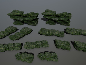 Mossy rocks 3D Model