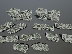Mossy rocks 3D Model