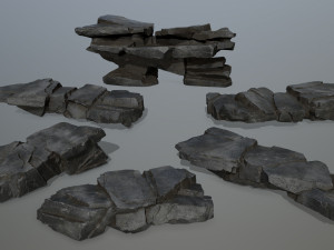 Cliff rocks Model 3D
