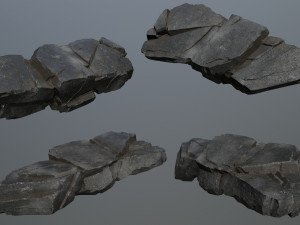 Cliff rocks Model 3D