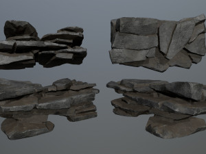 Cliff rocks Model 3D