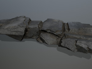 Cliff rocks Model 3D