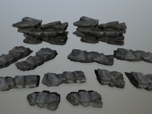 Cliff rocks Model 3D