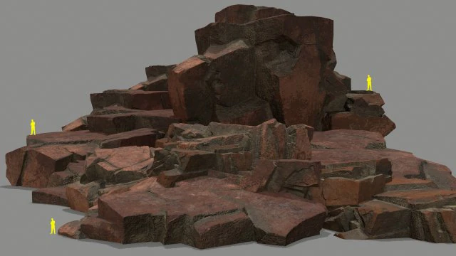 Desert rocks 3D Model .c4d .max .obj .3ds .fbx .stl .blend 