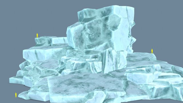 Ice rocks Model 3D .c4d .max .obj .3ds .fbx .stl .blend 