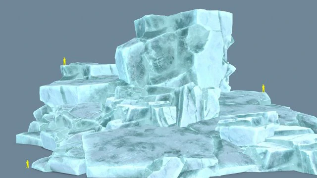 Ice rocks 3D Model .c4d .max .obj .3ds .fbx .stl .blend 