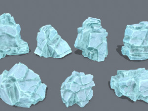 Ice rocks Model 3D