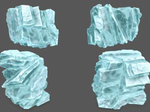 Ice rocks Model 3D