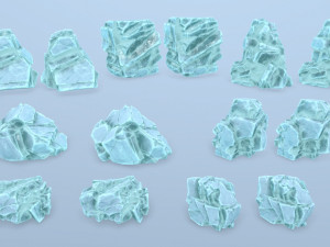 Ice rocks Model 3D