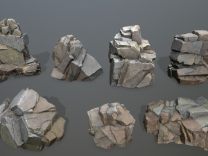 Cliff rocks 3D Model