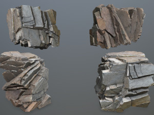 Cliff rocks 3D Model