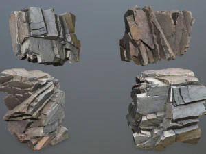 Cliff rocks 3D Model