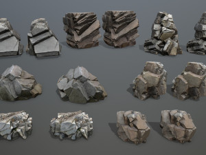 Cliff rocks 3D Model