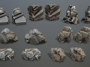 Cliff rocks 3D Model