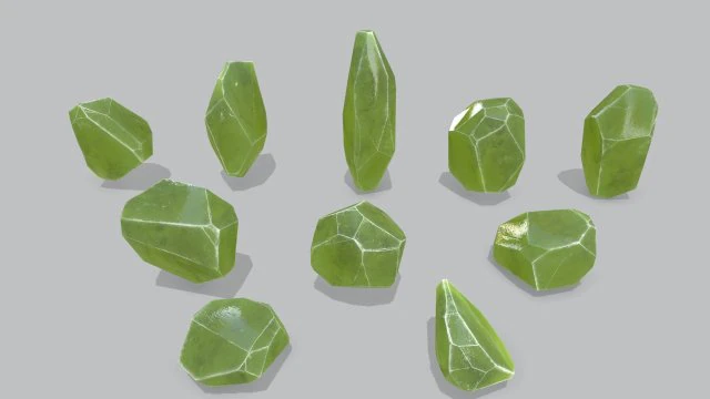 Crystal set 3D Model .c4d .max .obj .3ds .fbx .stl .blend 