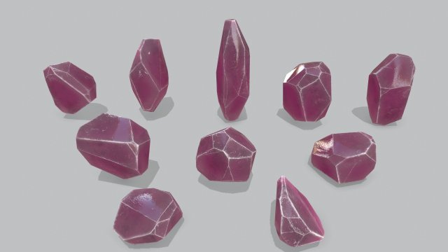 Crystal set 3D Model .c4d .max .obj .3ds .fbx .stl .blend 