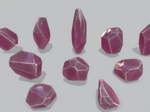 Conjunto de cristal Modelo 3D