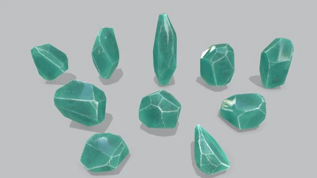 Crystal set 3D Model .c4d .max .obj .3ds .fbx .stl .blend 