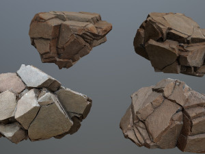 Desert rocks 3D Model
