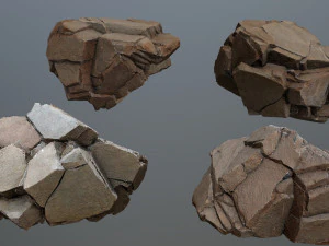 Desert rocks 3D Model