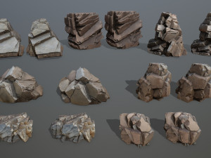 Desert rocks 3D Model