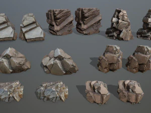 Desert rocks 3D Model
