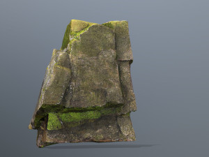 Mossy cliff rocks 3D-Modell