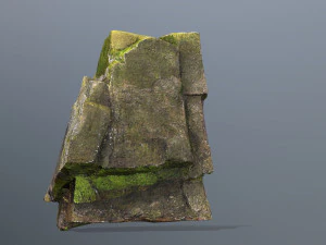 Mossy cliff rocks 3D Model