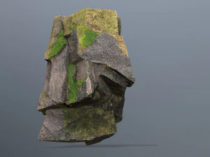Mossy cliff rocks 3D Model