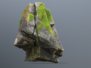 Mossy cliff rocks 3D-Modell