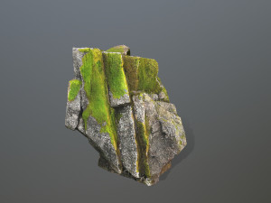 Mossy cliff rocks 3D-Modell