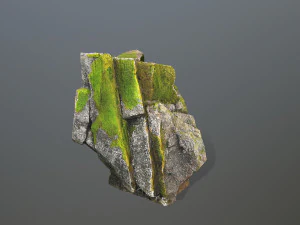 Mossy cliff rocks 3D Model