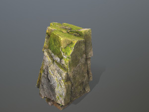 Mossy cliff rocks 3D-Modell