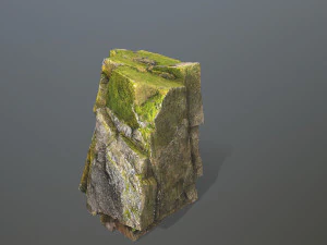 Mossy cliff rocks 3D Model