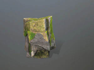Mossy cliff rocks 3D Model