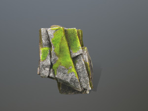 Mossy cliff rocks 3D-Modell