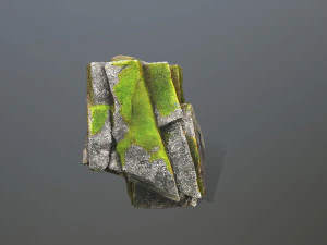Mossy cliff rocks 3D Model