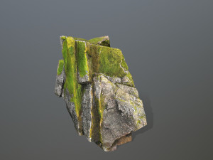 Mossy cliff rocks 3D-Modell