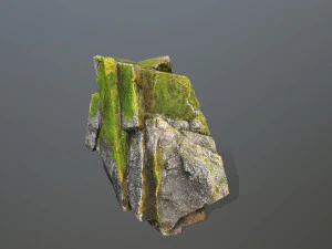 Mossy cliff rocks 3D Model
