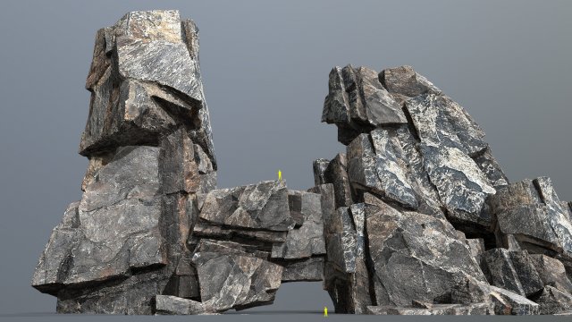 Cliff rocks Modello 3D .c4d .max .obj .3ds .fbx .stl .blend 