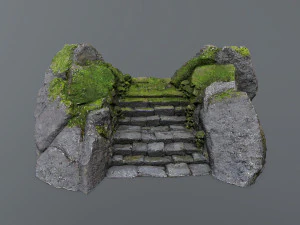 Ruin Stairs 3D Model