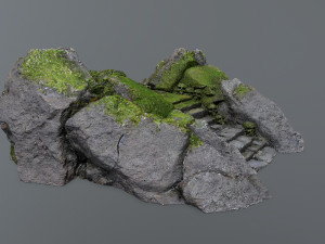 Ruin Stairs Model 3D